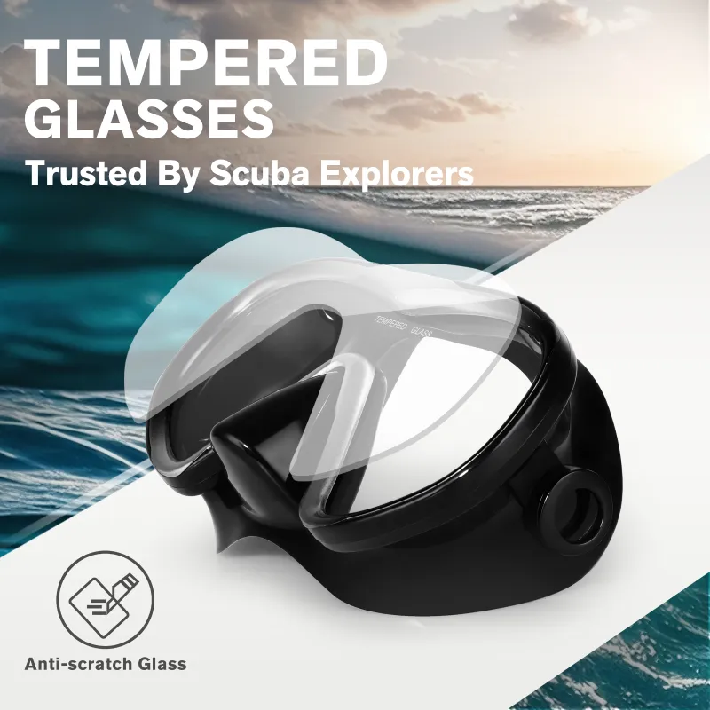 Anti-Fog Scuba Diving Mask with Fabric Strap for Adult Men Women