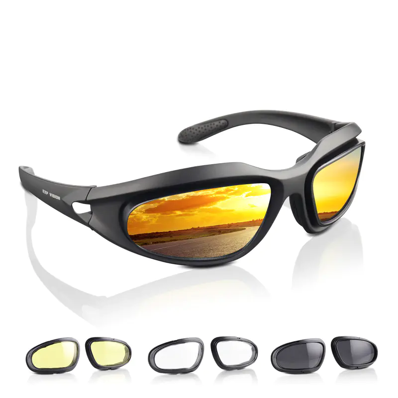 Motocyklowe okulary rowerowe z wymiennym obiektywem